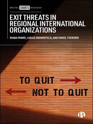 cover image of Exit Threats in Regional International Organizations